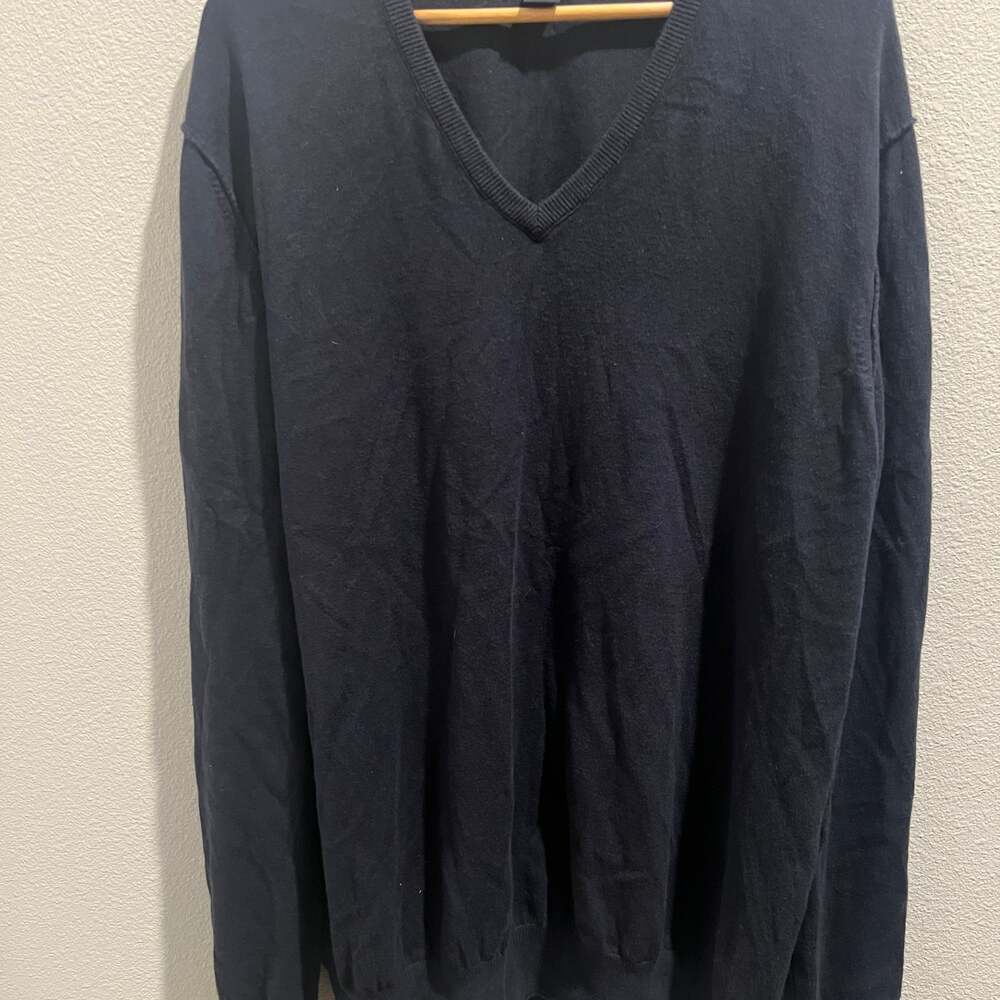 Banana‎ Republic Men's Blue V-Neck Sweater